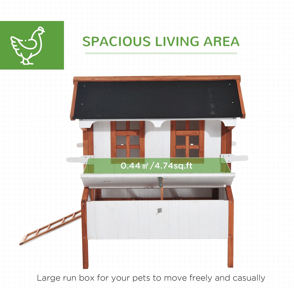 47" furniture-style Chicken Coop with Nesting Box and Perches - PawHut