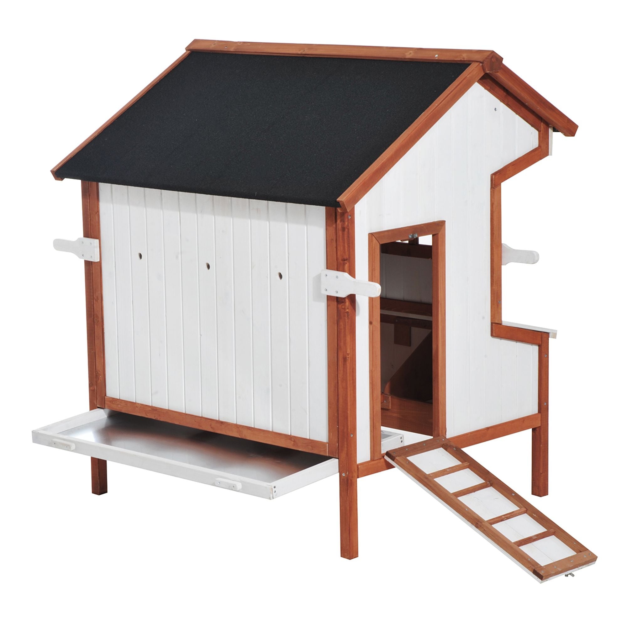 47" furniture-style Chicken Coop with Nesting Box and Perches - PawHut