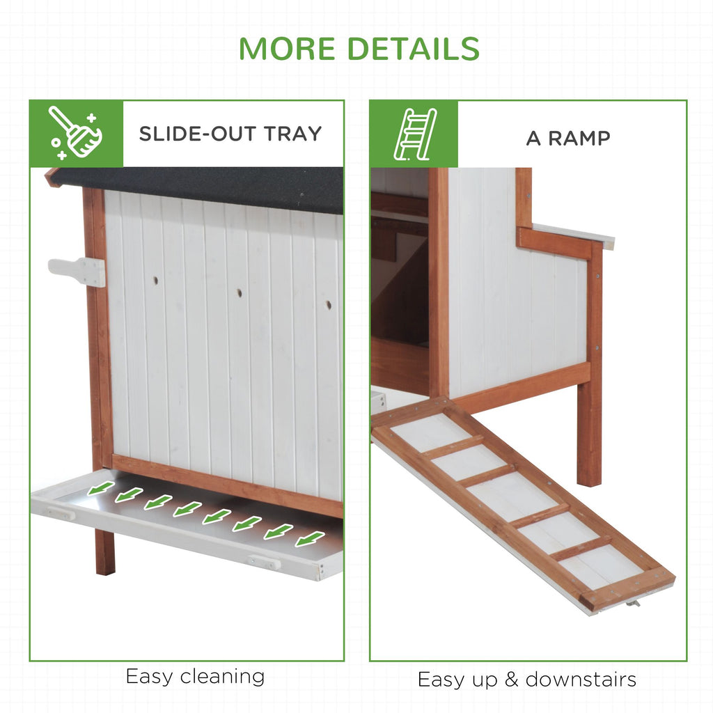 47" furniture-style Chicken Coop with Nesting Box and Perches - PawHut