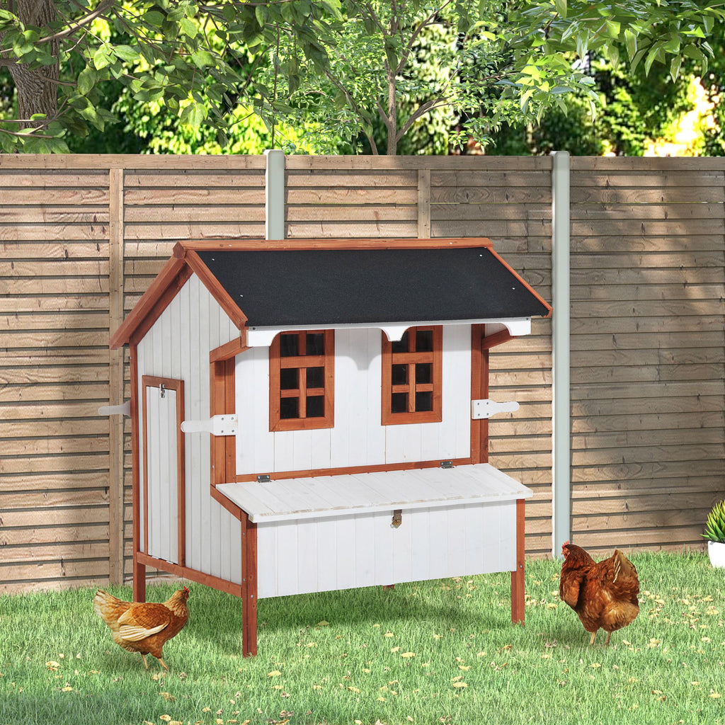 47" furniture-style Chicken Coop with Nesting Box and Perches - PawHut