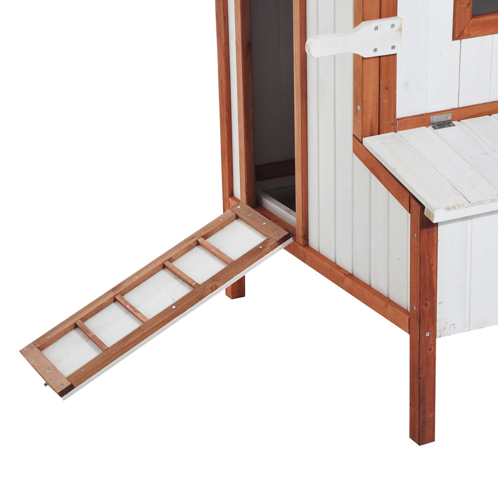 47" furniture-style Chicken Coop with Nesting Box and Perches - PawHut
