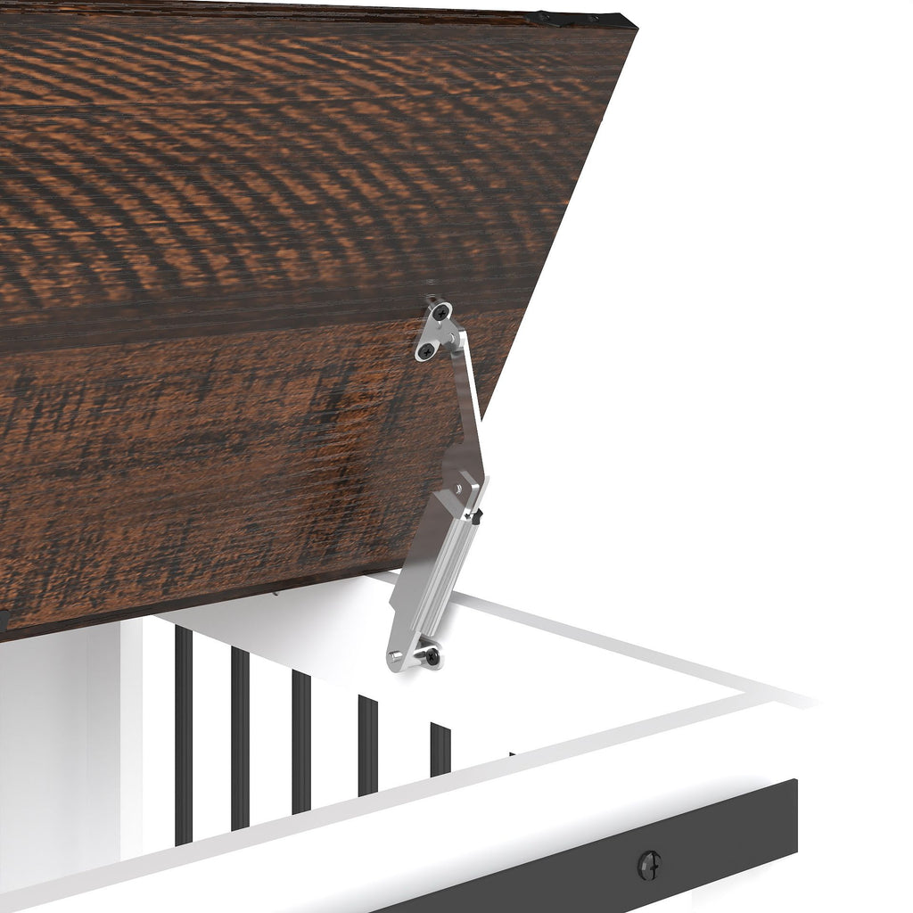Multi-Functional Mobile Dog Crate with Flip-Top and Barn Door Design