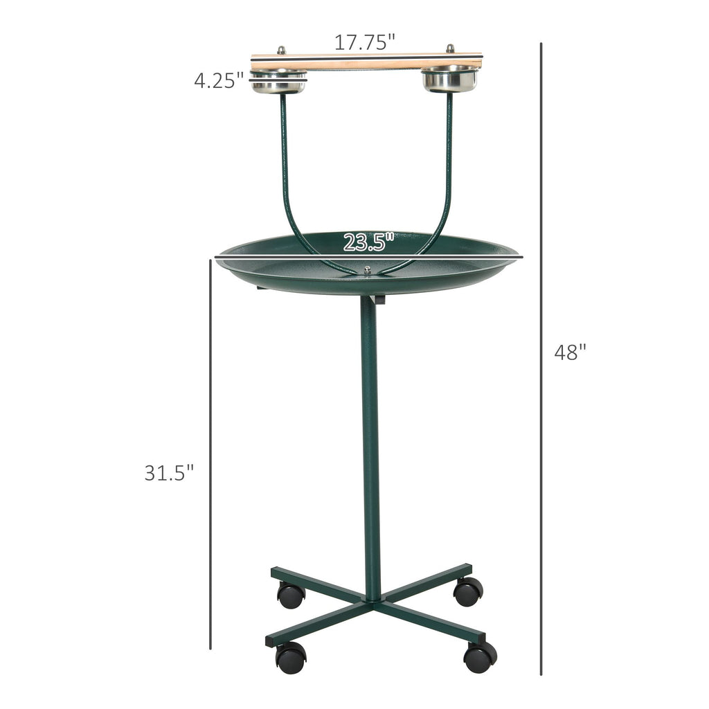 Give Your Bird Freedom to Explore with a Rolling T-Stand Playground