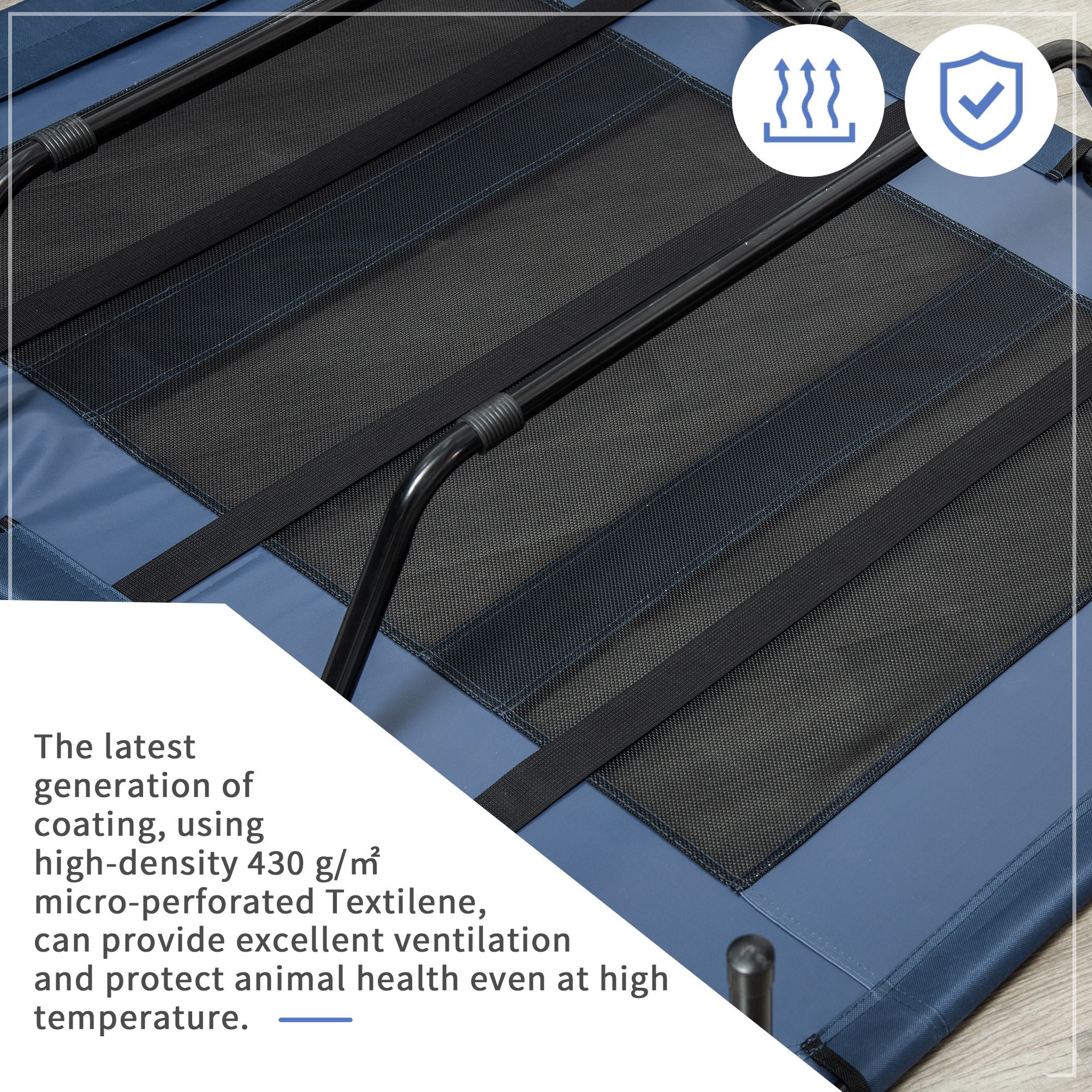 Elevated Breathable Dog Bed with Carry Bag – Cool Comfort for Pets