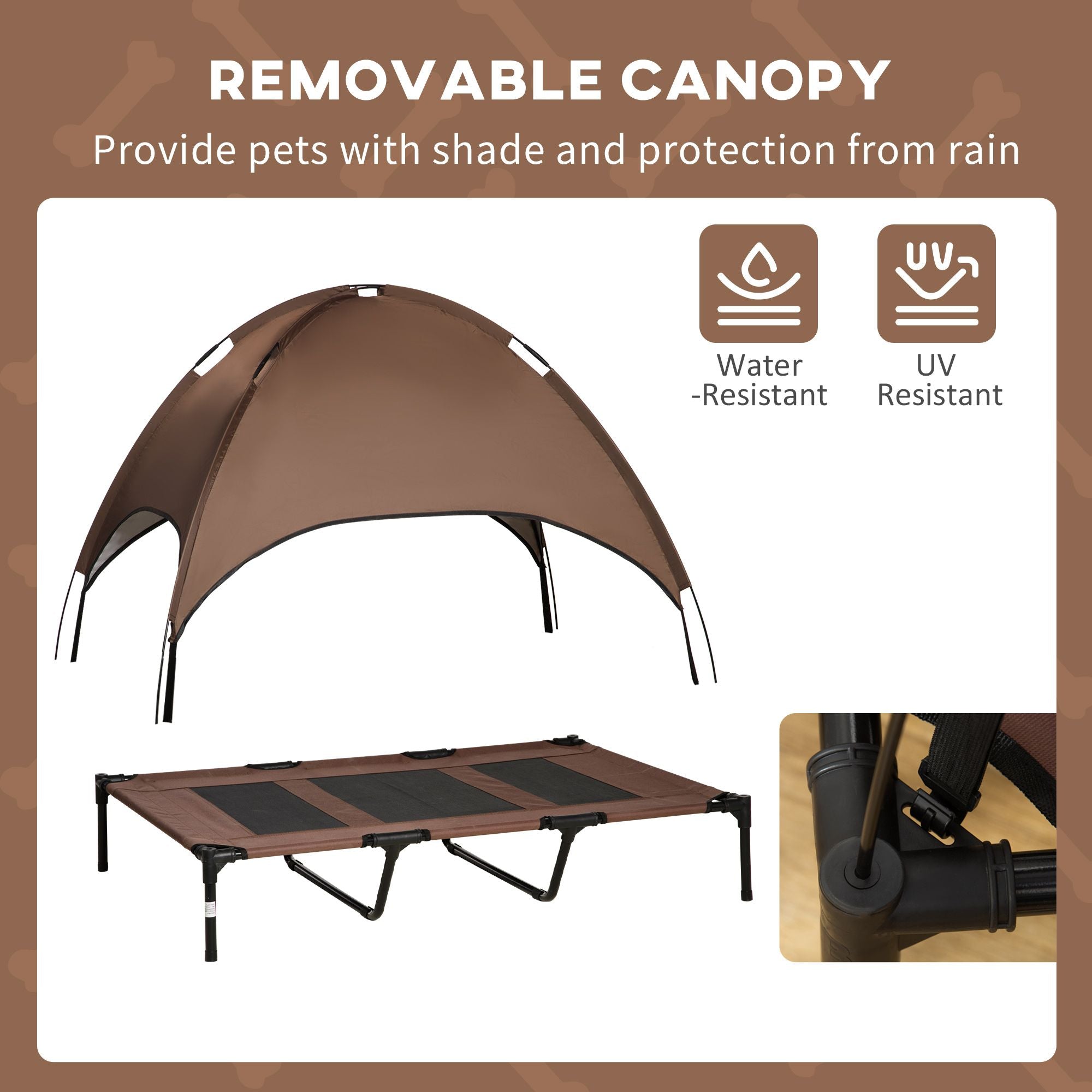 Keep Your Pup Cool & Comfortable with This Elevated Dog Cot & Canopy