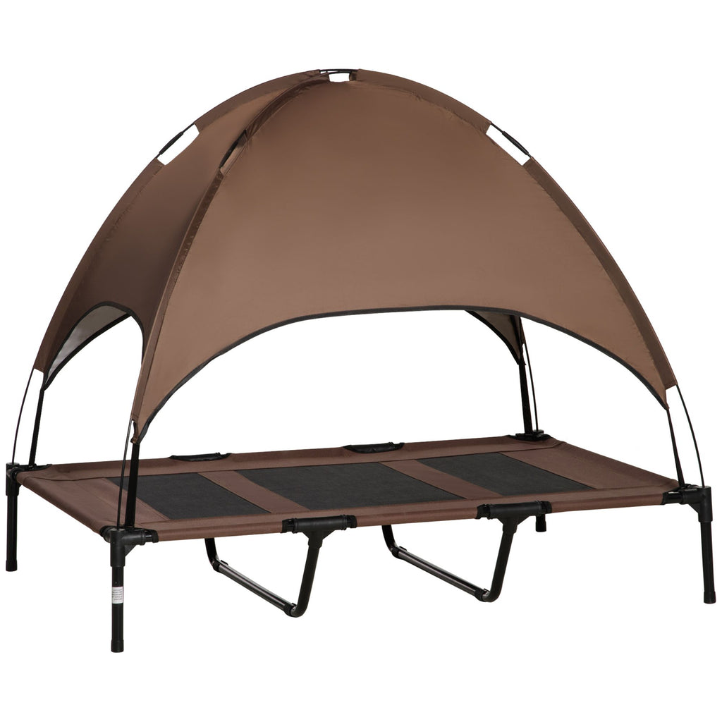 Keep Your Pup Cool & Comfortable with This Elevated Dog Cot & Canopy