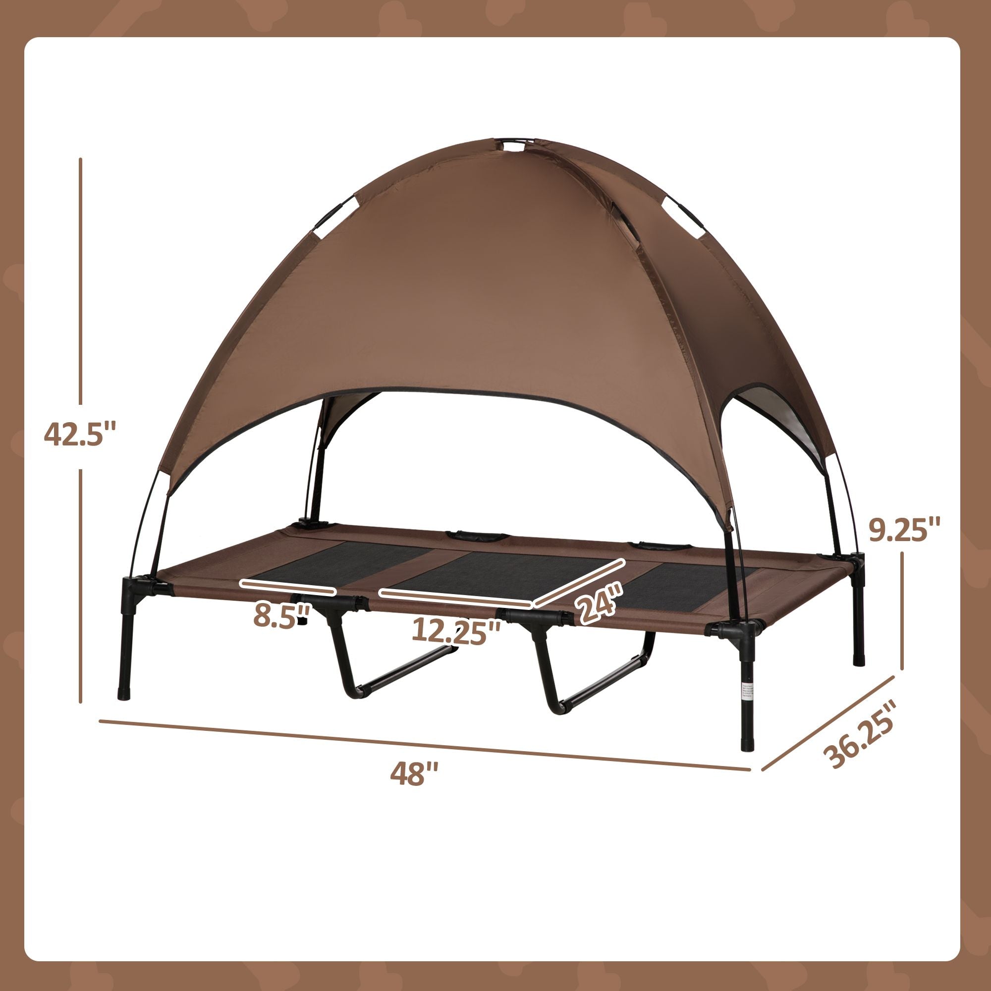 Keep Your Pup Cool & Comfortable with This Elevated Dog Cot & Canopy
