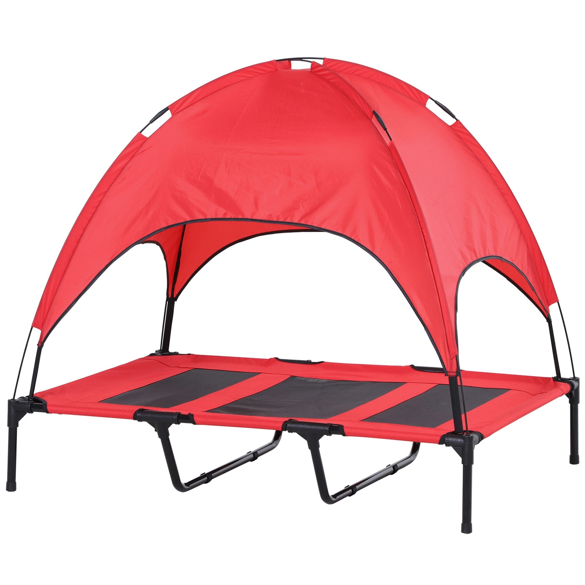 Keep Your Pup Cool & Comfortable with This Elevated Dog Cot & Canopy