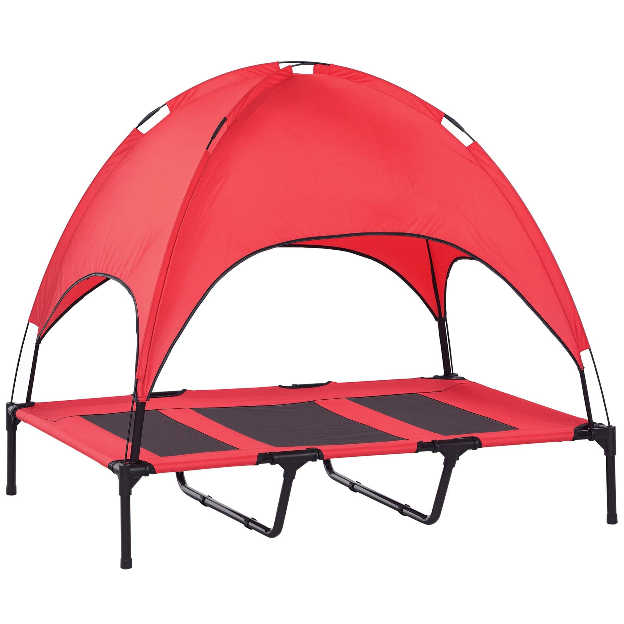 Keep Your Pup Cool & Comfortable with This Elevated Dog Cot & Canopy