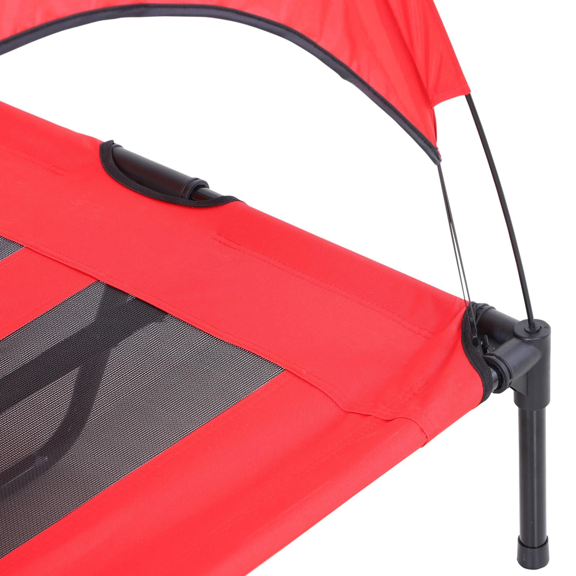 Keep Your Pup Cool & Comfortable with This Elevated Dog Cot & Canopy