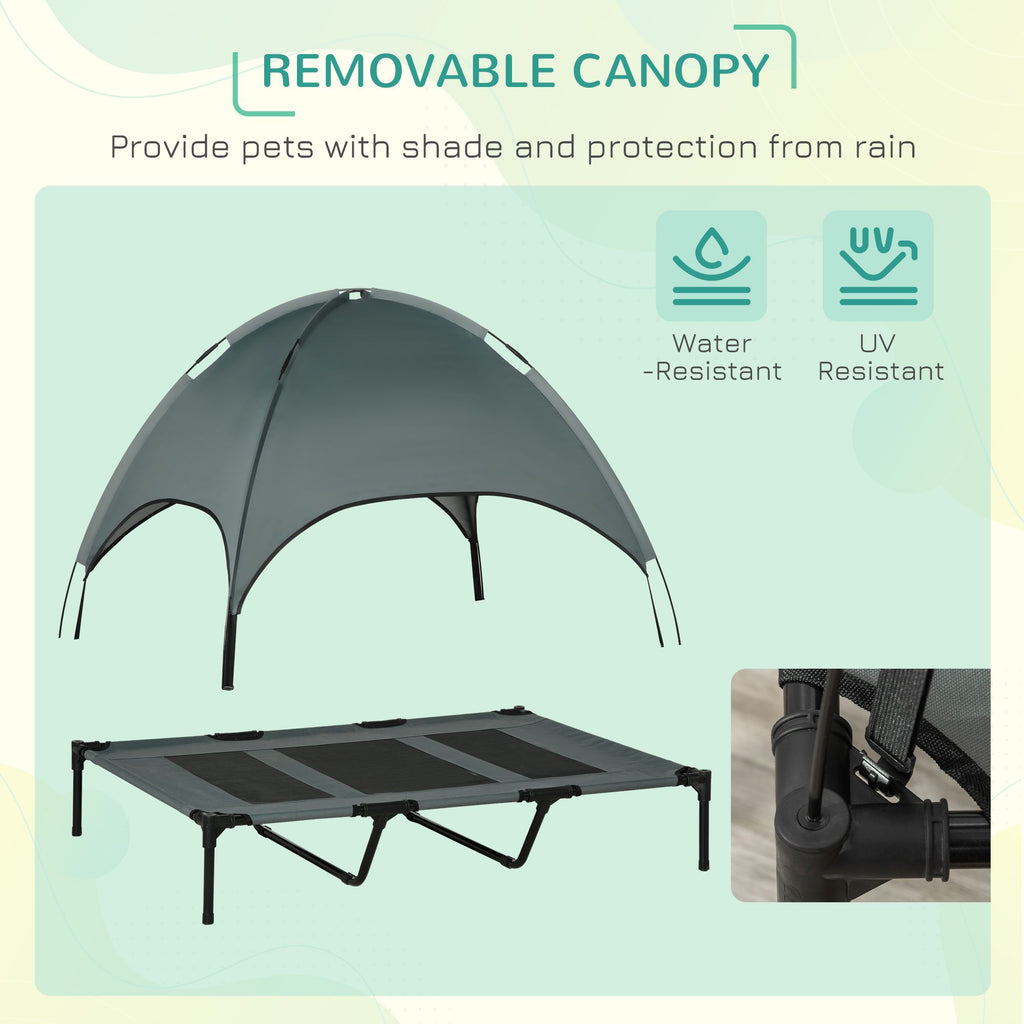 Keep Your Pup Cool & Shaded Anywhere with This Elevated Portable Dog Cot