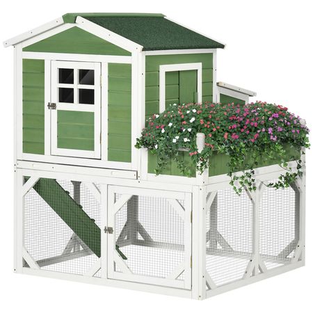 49- furniture-style Chicken Coop with Run and Nesting Box