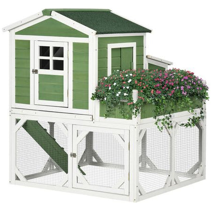 49- furniture-style Chicken Coop with Run and Nesting Box
