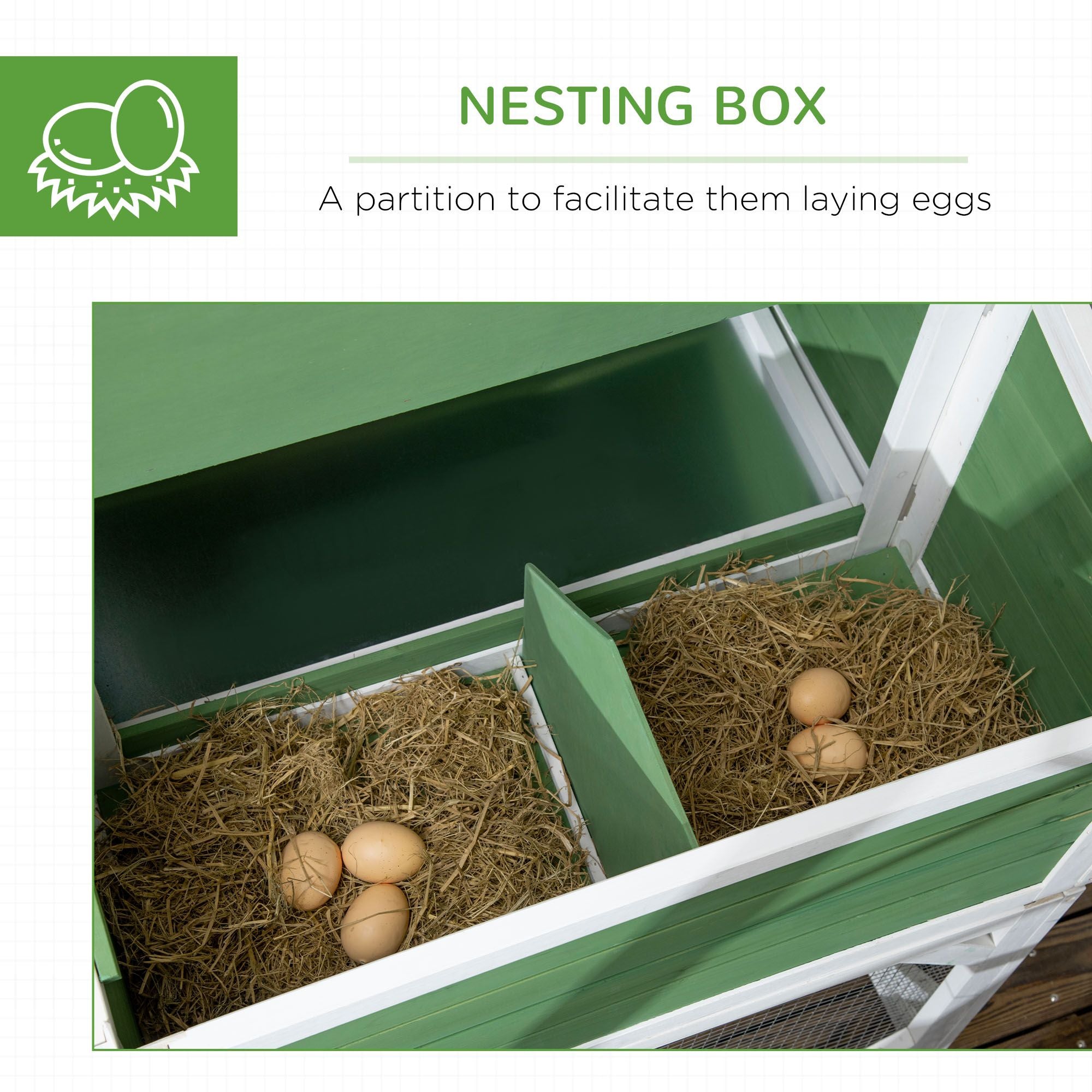 49- furniture-style Chicken Coop with Run and Nesting Box