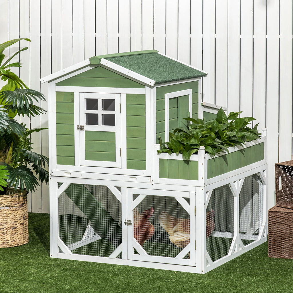 49- furniture-style Chicken Coop with Run and Nesting Box