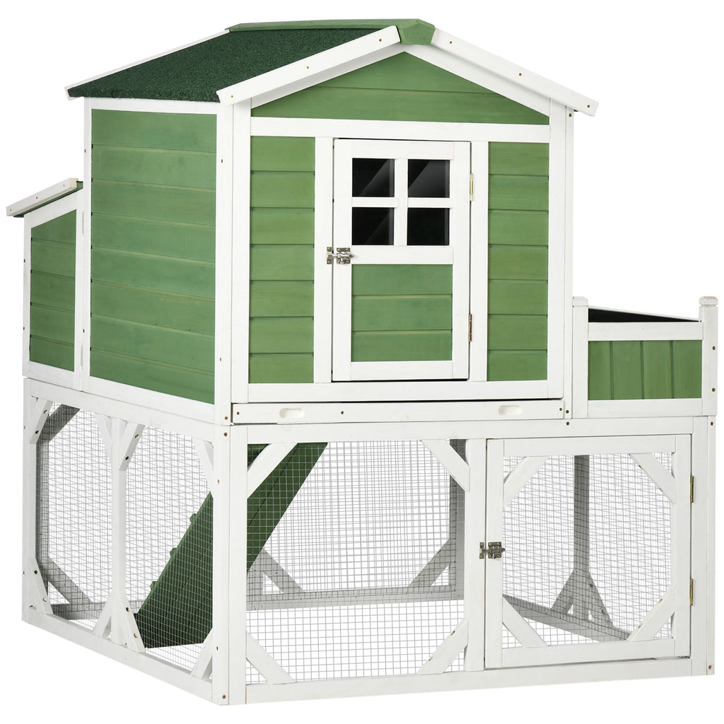 49- furniture-style Chicken Coop with Run and Nesting Box