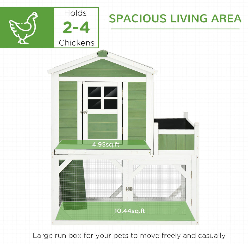 49- furniture-style Chicken Coop with Run and Nesting Box