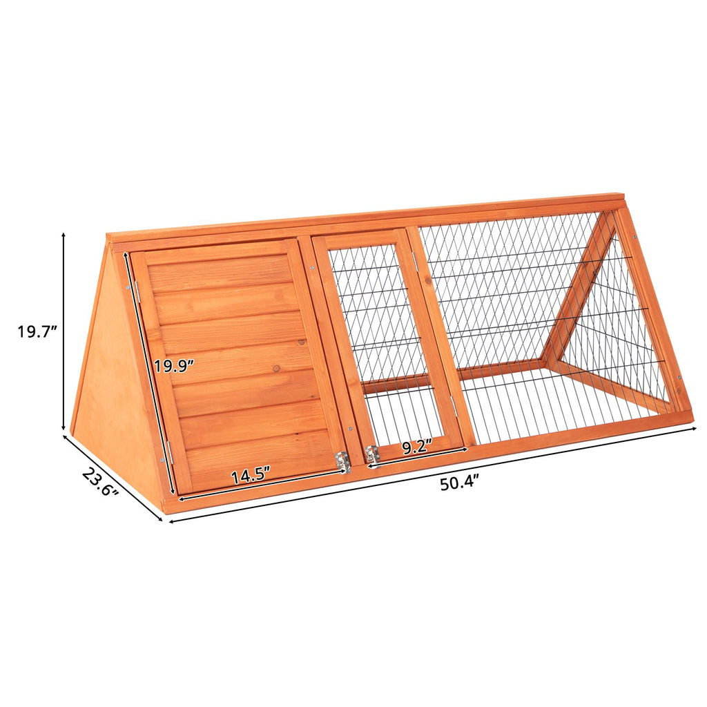 Spacious furniture-style Rabbit Hutch with Two Doors and Separate Sleeping Area