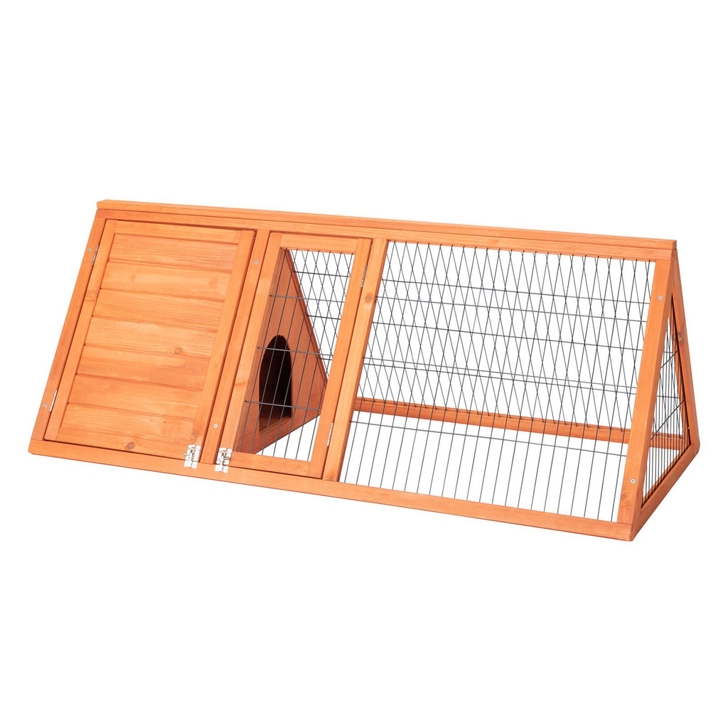 Spacious furniture-style Rabbit Hutch with Two Doors and Separate Sleeping Area