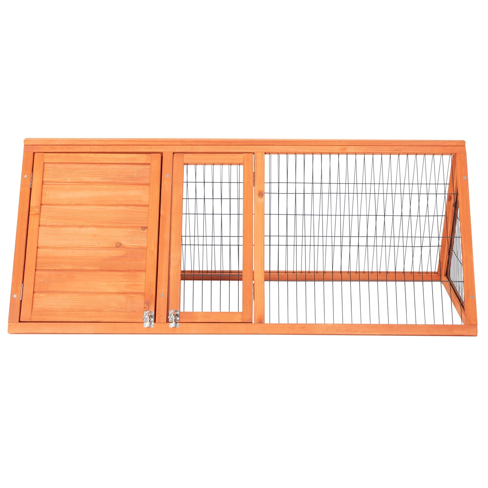 Spacious furniture-style Rabbit Hutch with Two Doors and Separate Sleeping Area