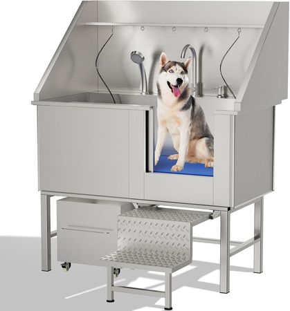 50inStainless Steel Dog Washing Station