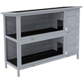 2-Story Large Rabbit Hutch with Lockable Doors and water-ready Roof