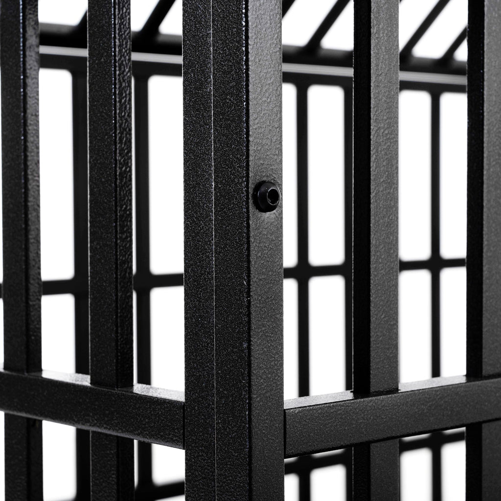 55" Heavy Duty Dog Crate for Large Dogs with Lockable Wheels