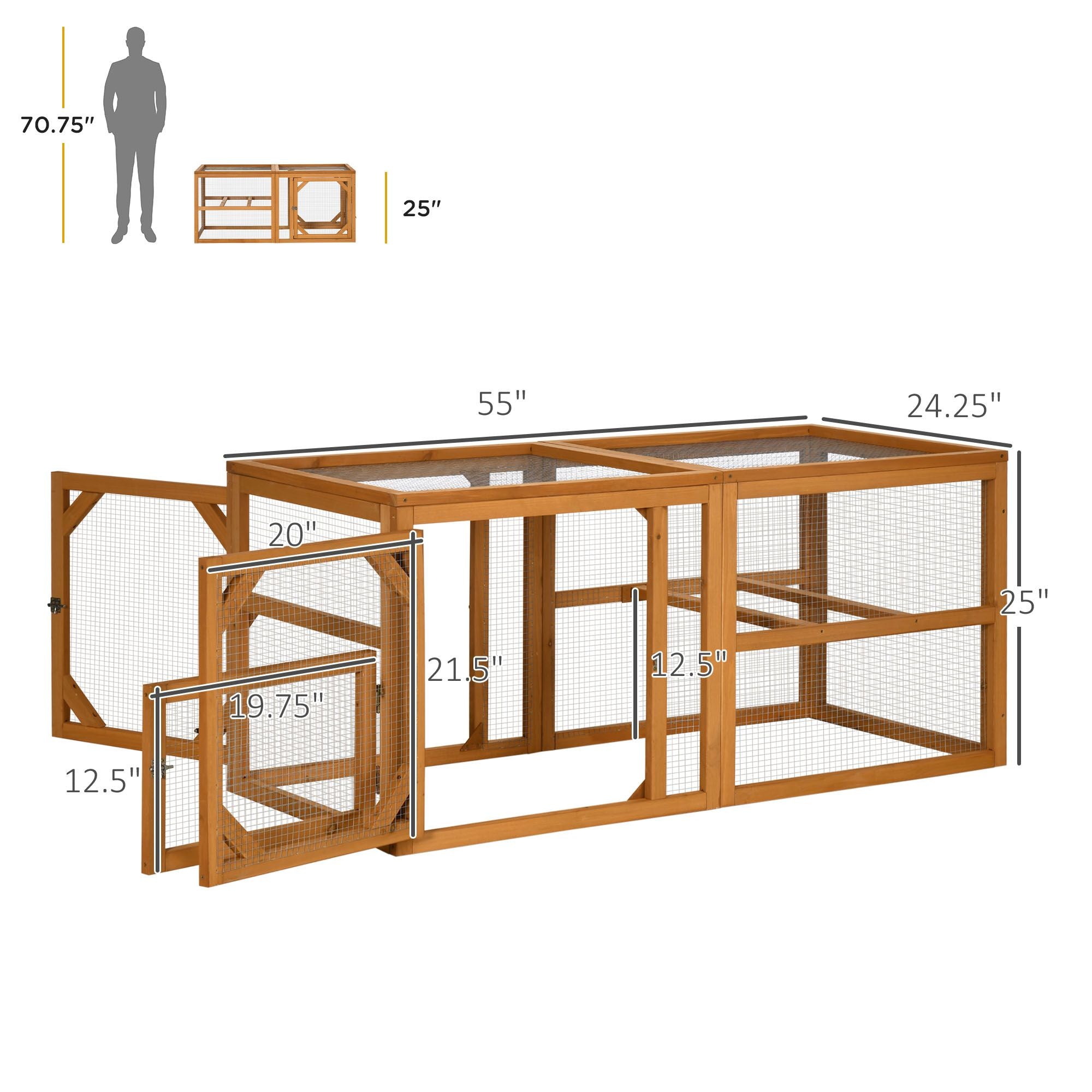 55" furniture-style Chicken Coop Add-on Expansion – Expand Your Flock Space