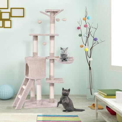 56-Inch Cat Tree with Condo, Hammock & Scratching Posts – Your Cat's Dream Playground