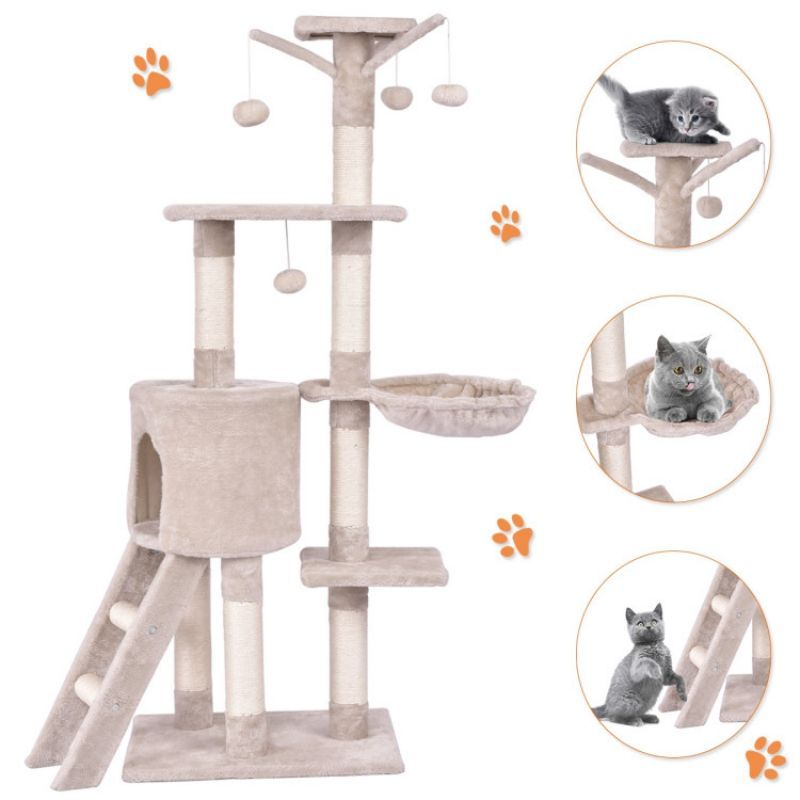 56-Inch Cat Tree with Condo, Hammock & Scratching Posts – Your Cat's Dream Playground – image 11