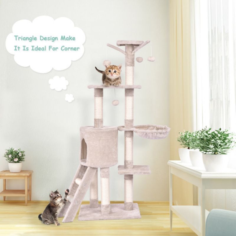 56-Inch Cat Tree with Condo, Hammock & Scratching Posts – Your Cat's Dream Playground – image 4