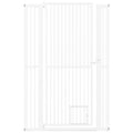 59' Extra Tall Pet Gate Heavy-Duty Metal Cat Gate with Wide Opening