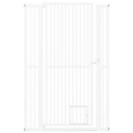 59' Extra Tall Pet Gate Heavy-Duty Metal Cat Gate with Wide Opening