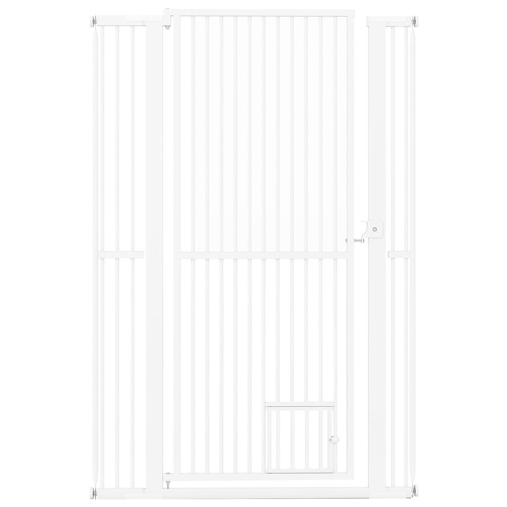 59' Extra Tall Pet Gate Heavy-Duty Metal Cat Gate with Wide Opening