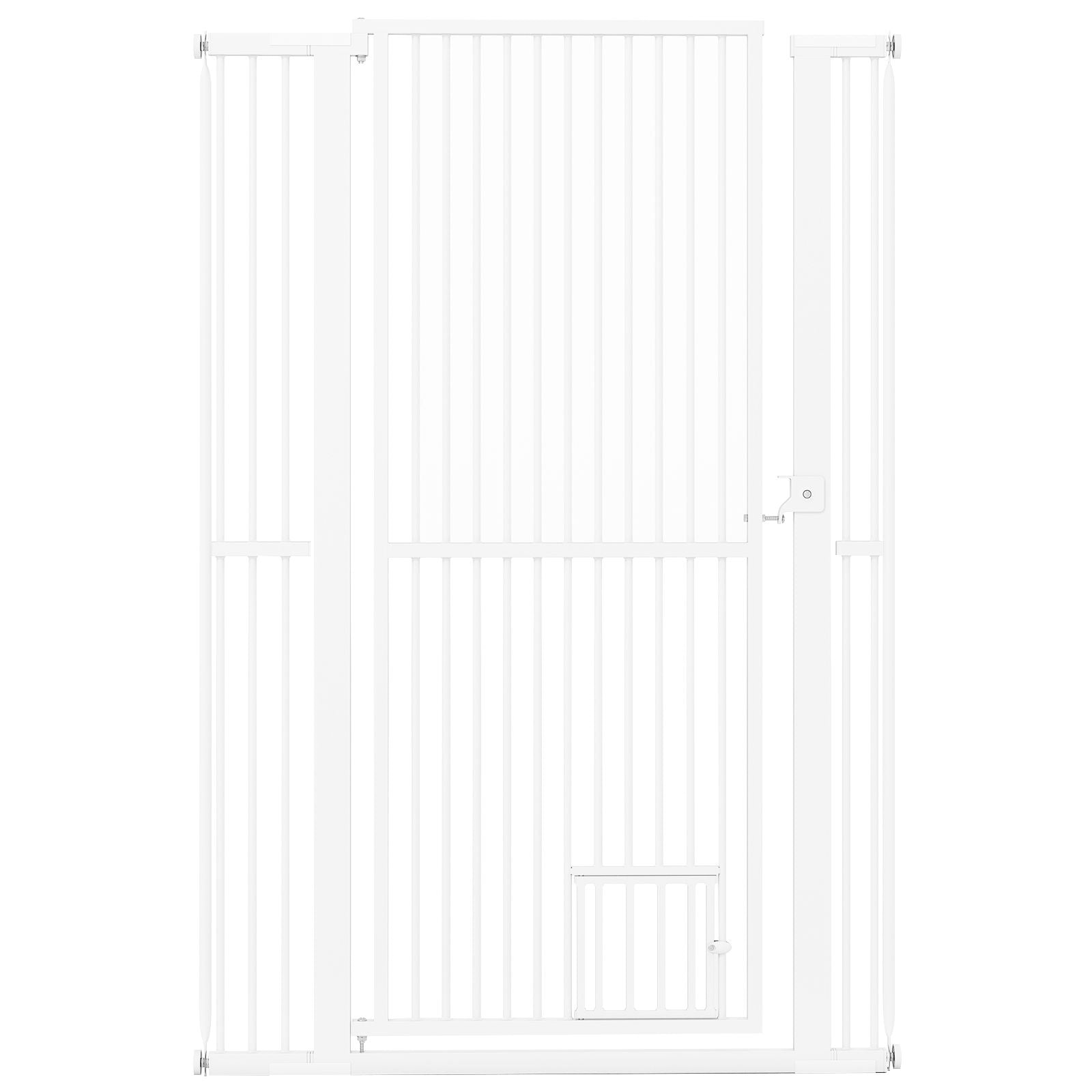 59' Extra Tall Pet Gate Heavy-Duty Metal Cat Gate with Wide Opening