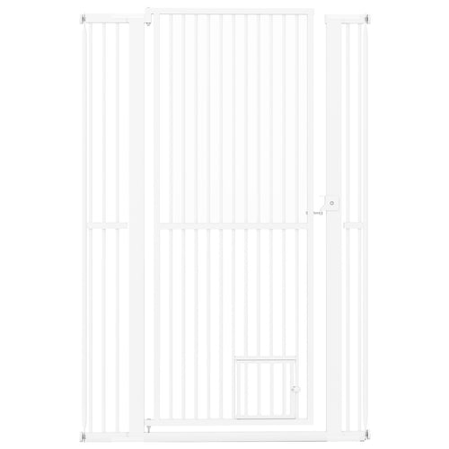 59' Extra Tall Pet Gate Heavy-Duty Metal Cat Gate with Wide Opening