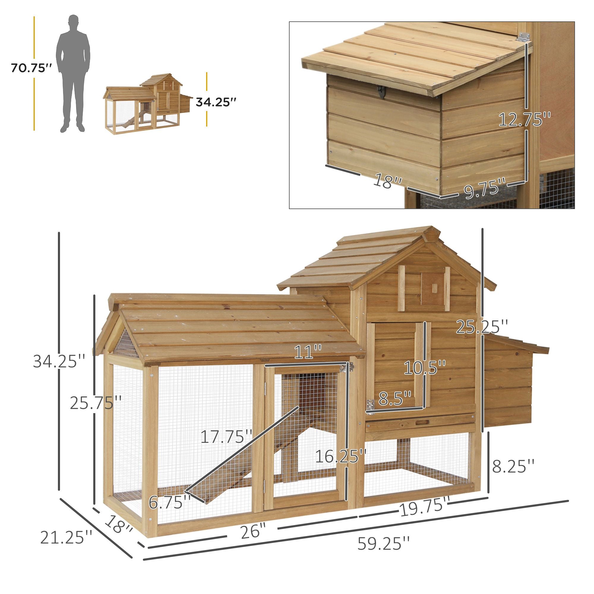 Give Your Flock a Cozy, Secure Home with This Compact Wooden Chicken Coop