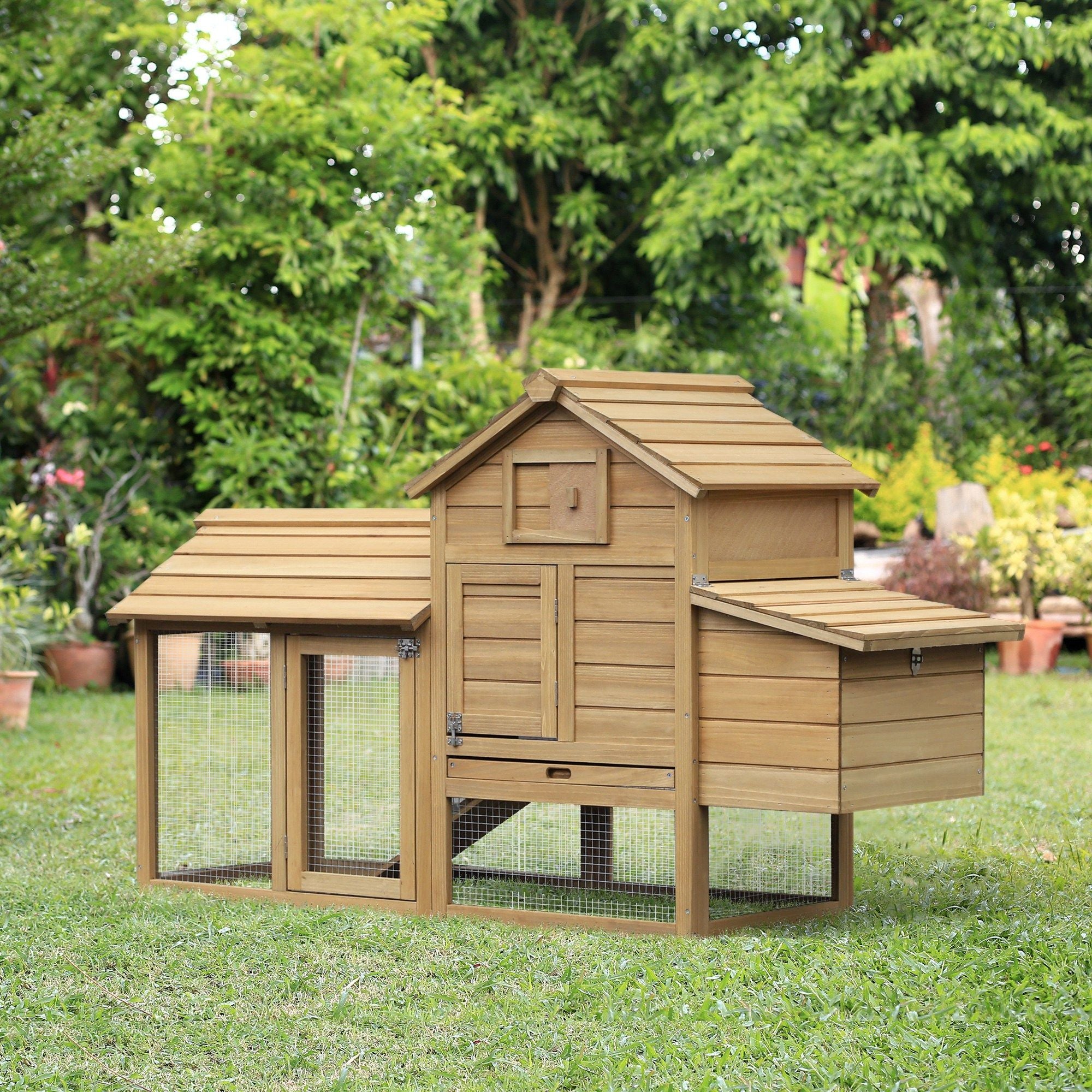 Give Your Flock a Cozy, Secure Home with This Compact Wooden Chicken Coop