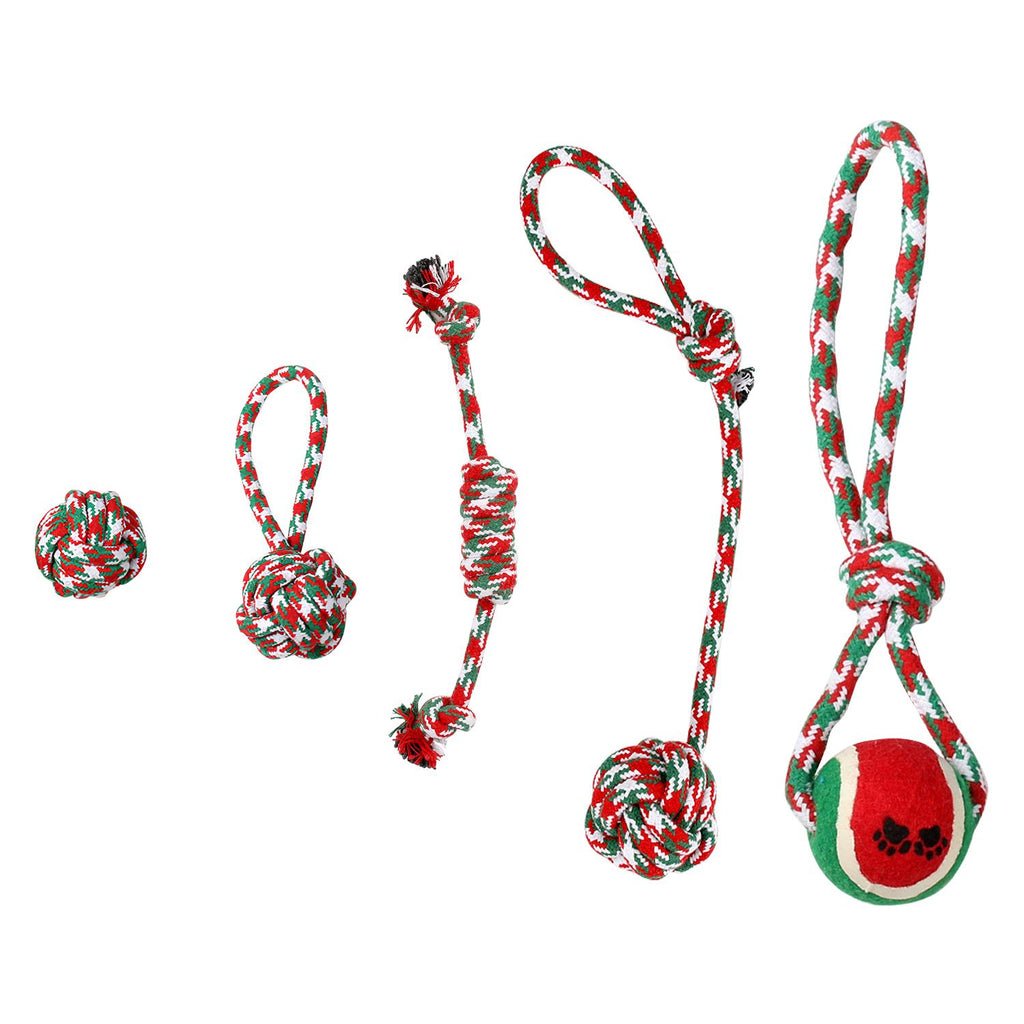 Christmas Dog Rope Chew Toys Set - Festive & everyday Interactive Play