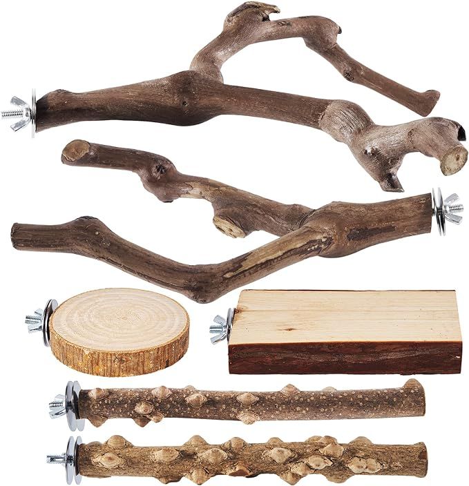 Safe Natural furniture-style Bird Perch Set for Small Birds