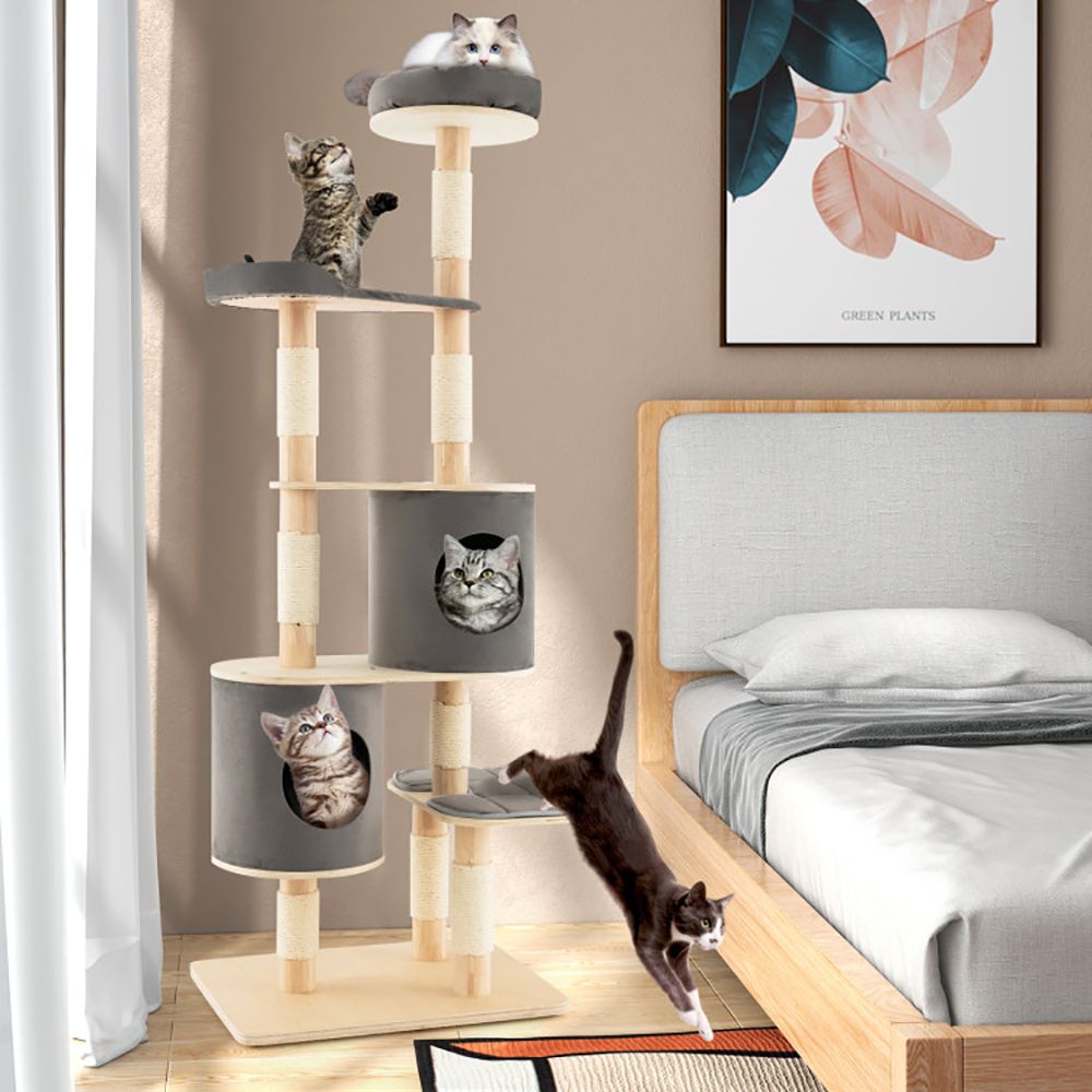 Ultimate 6-Tier Cat Tree with Cozy Condos and Scratching Posts