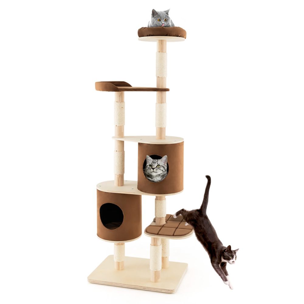 Ultimate 6-Tier Cat Tree with Cozy Condos and Scratching Posts