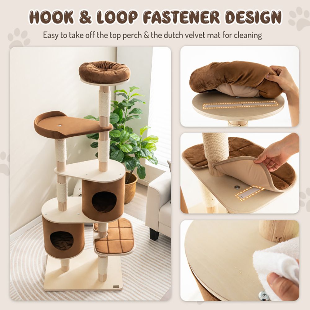 Ultimate 6-Tier Cat Tree with Cozy Condos and Scratching Posts
