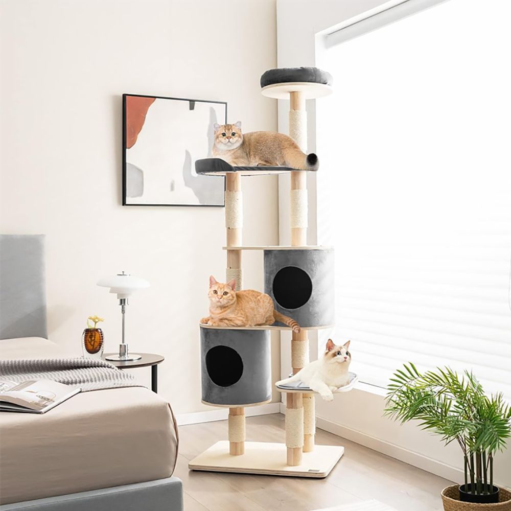 Ultimate 6-Tier Cat Tree with Cozy Condos and Scratching Posts
