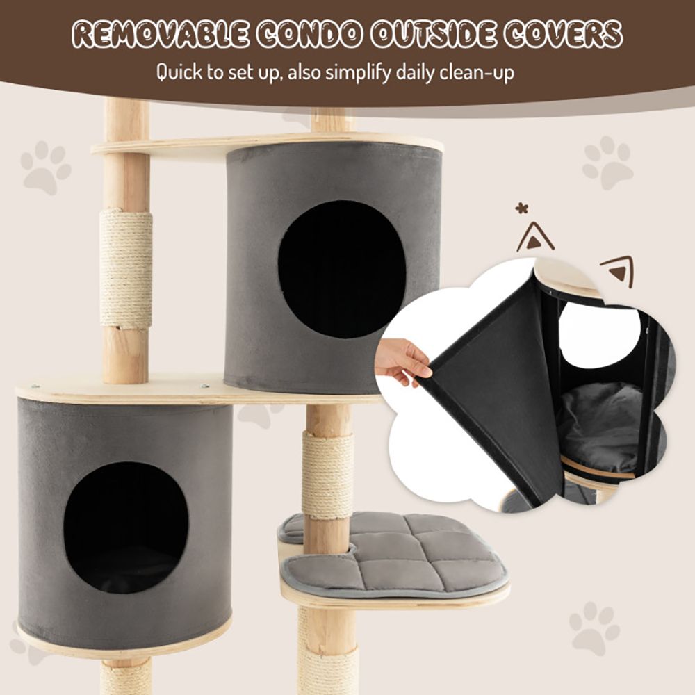 Ultimate 6-Tier Cat Tree with Cozy Condos and Scratching Posts