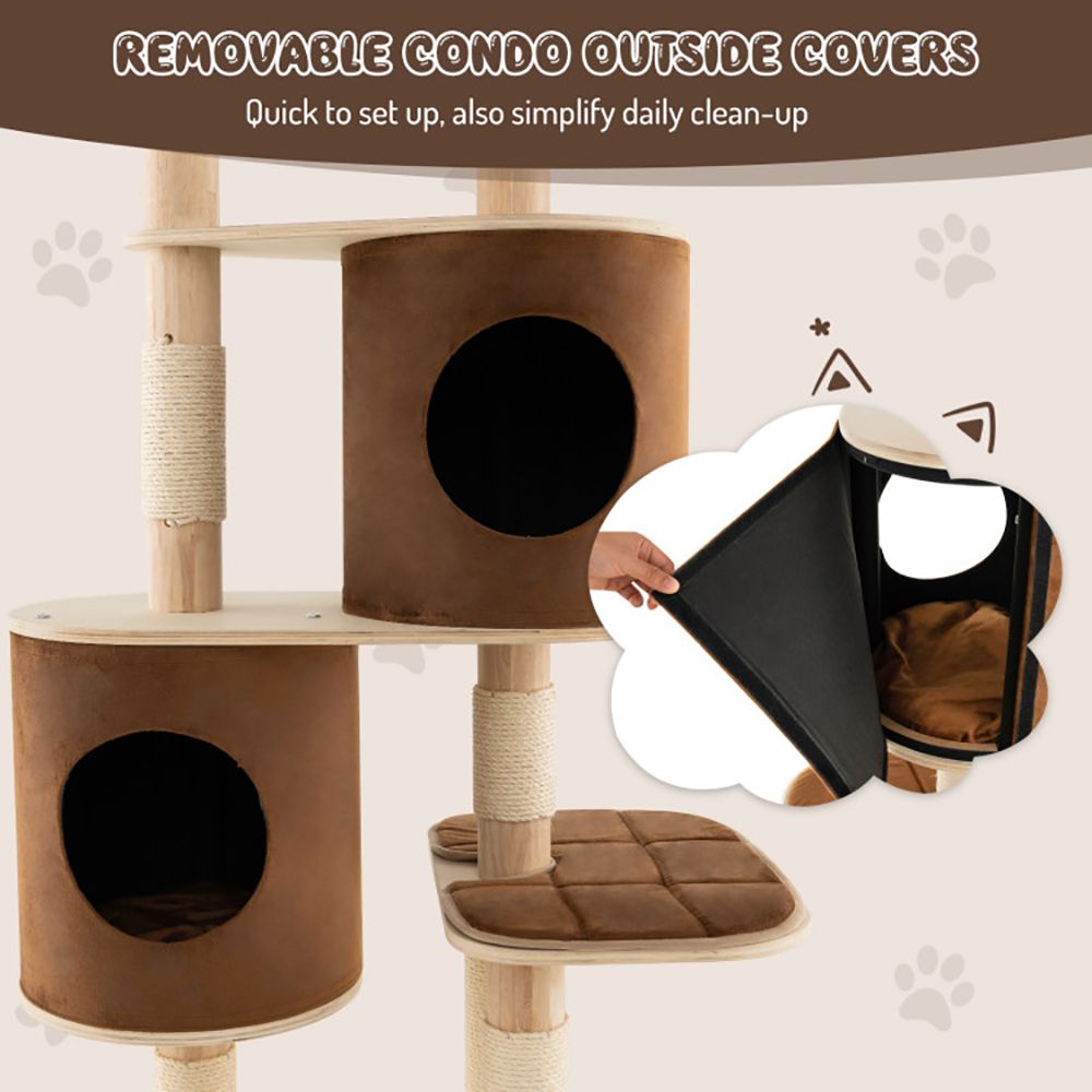 Ultimate 6-Tier Cat Tree with Cozy Condos and Scratching Posts