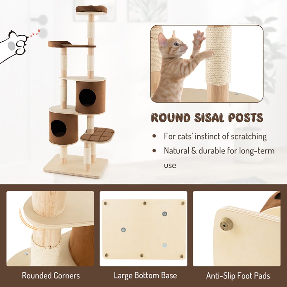 Ultimate 6-Tier Cat Tree with Cozy Condos and Scratching Posts