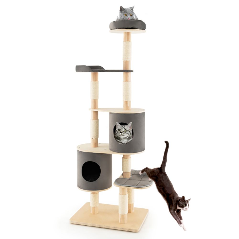 Ultimate 6-Tier Cat Tree with Cozy Condos and Scratching Posts