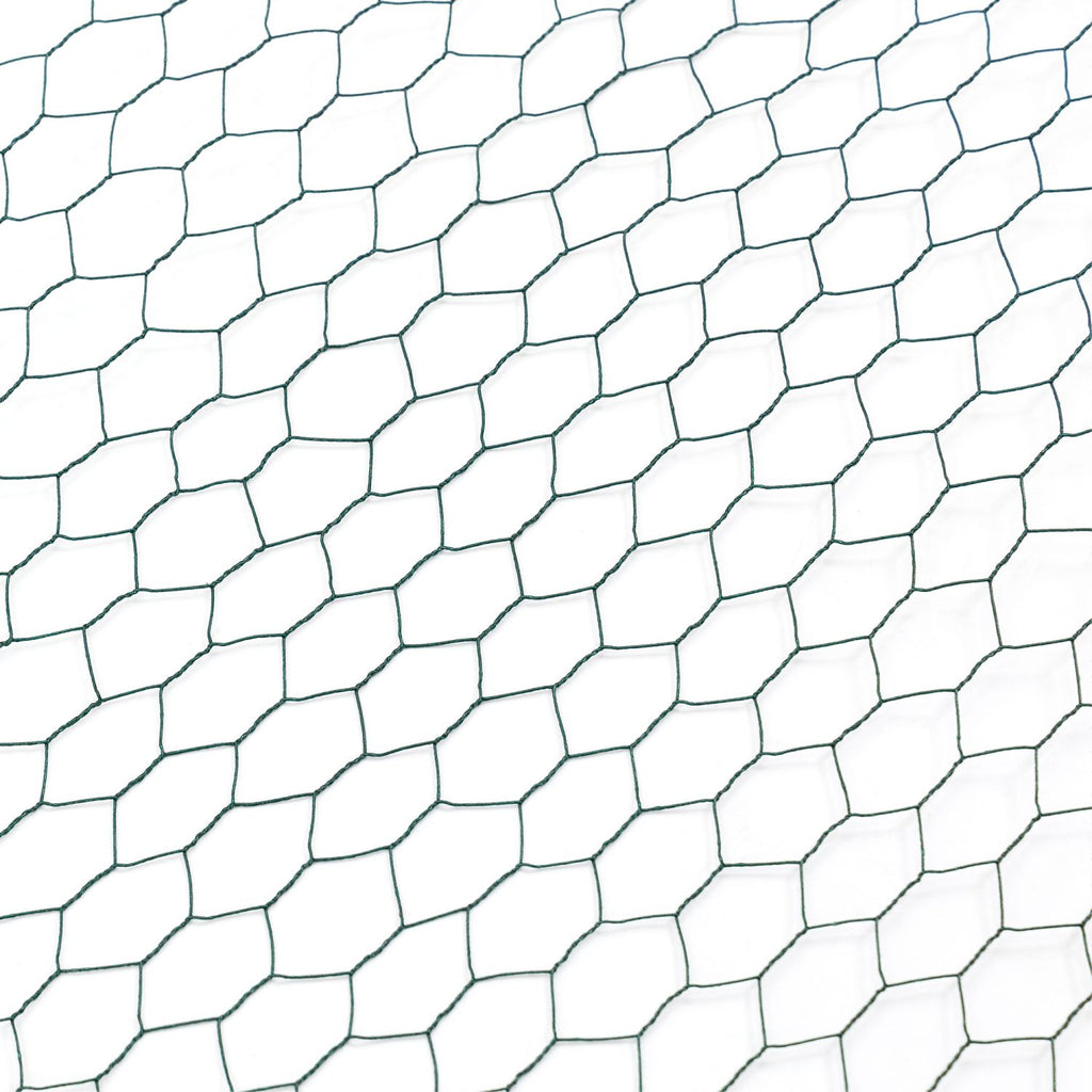 60M Large Size Galvanized Hexagonal Floral Green Chicken Wire, Outdoor Anti-Rust Chicken Wire Poultry Netting for Garden, Large Chicken Coop Wire Fencing