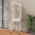 Large 62" Rolling structured Birdcage with 3 Perches and 4 Feeders